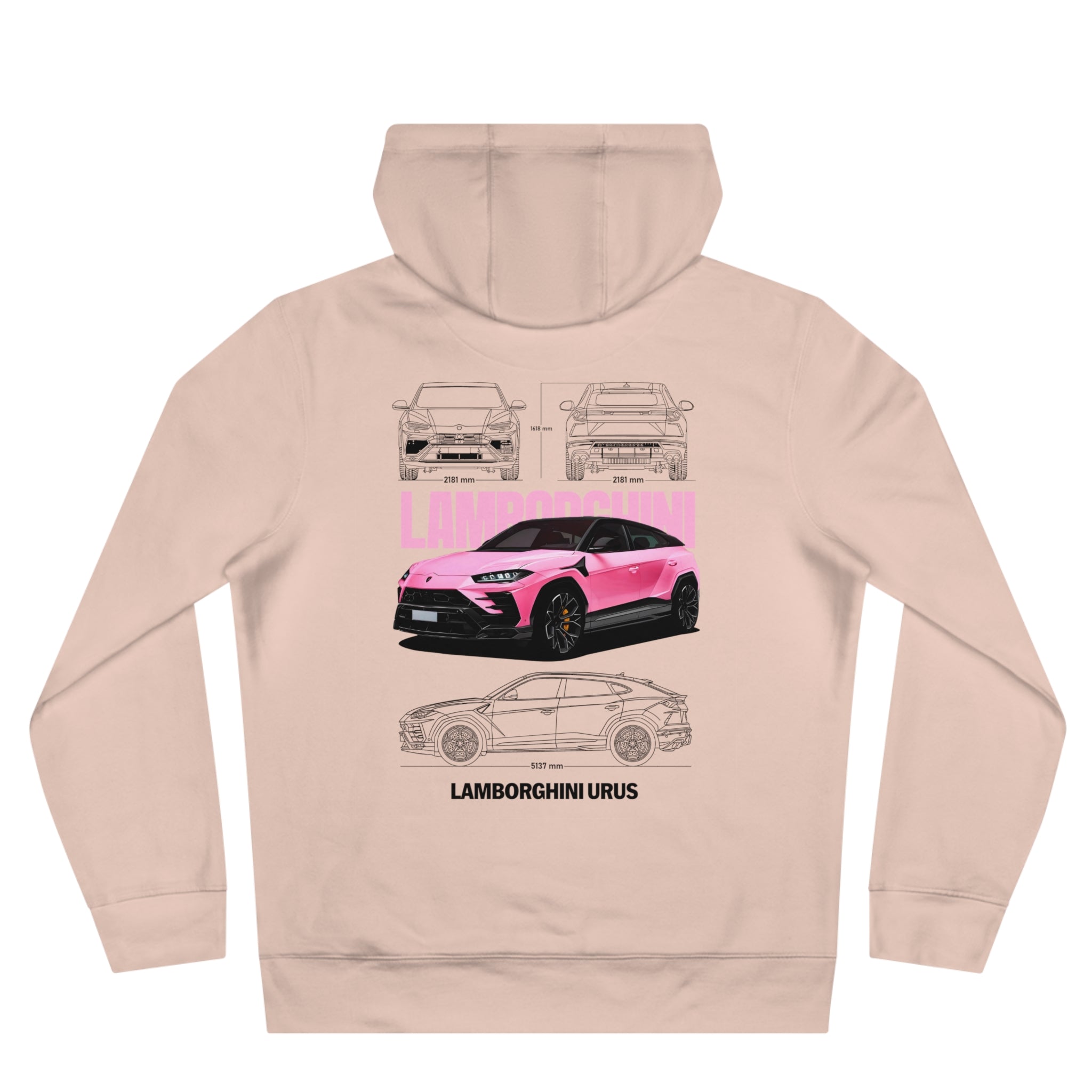 Pink Lamborghini Urus Hoodie