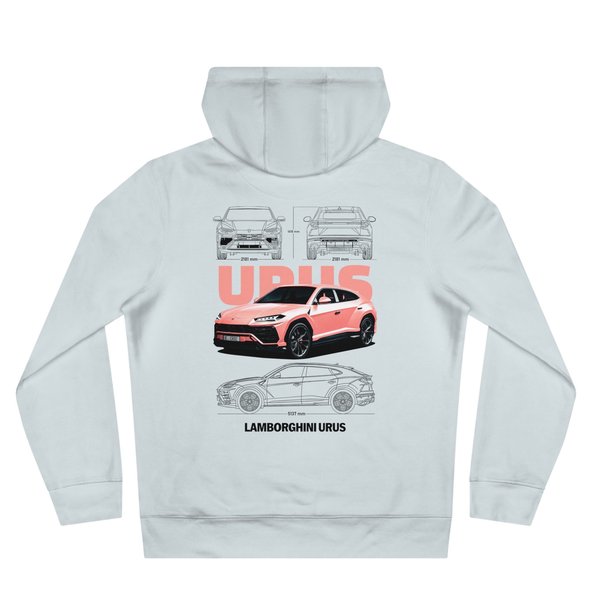 Soft Pink Lamborghini Urus Hoodie